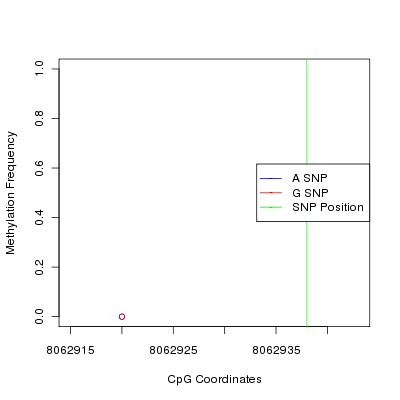 Allele Specific Methylation Frequency Diagram for chr12 8062938 SNP.